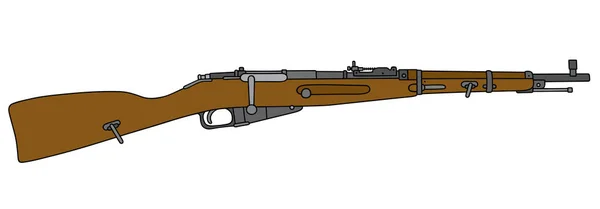 Antiguo fusil militar corto — Vector de stock