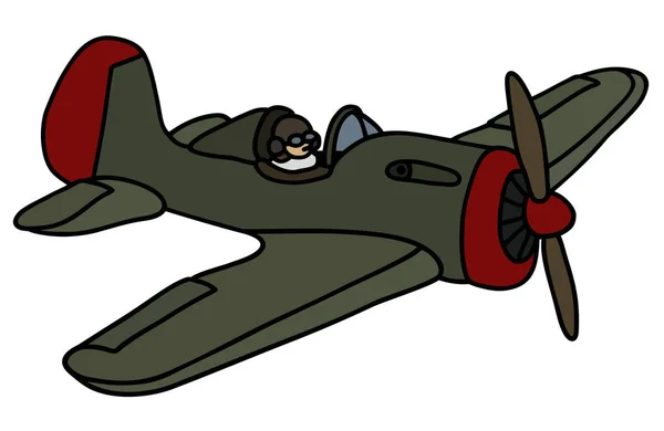 Παλιό στρατιωτικό αεροπλάνο — Διανυσματικό Αρχείο