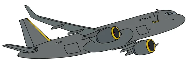 Aviones jet de inteligencia gris — Vector de stock