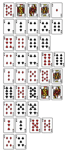 Rankinng mãos de poker — Vetor de Stock