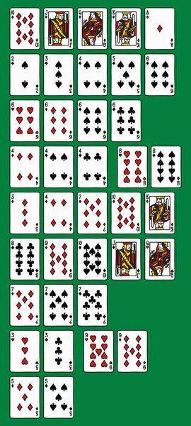 Rankinng hands of poker — Stock Vector