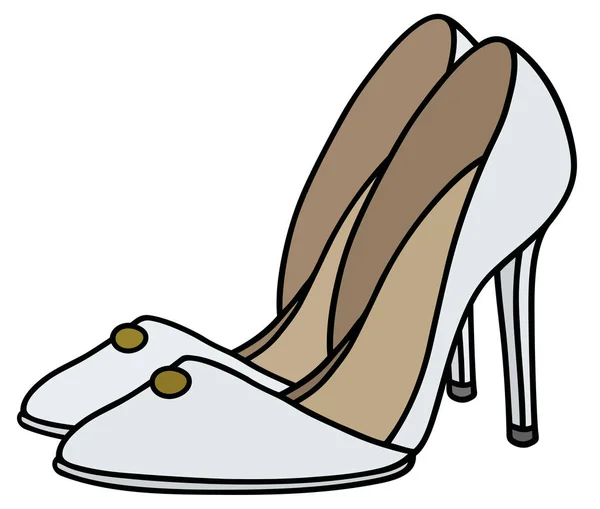 White high heel shoes — Stock Vector