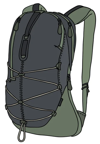 Mochila de viaje verde — Vector de stock