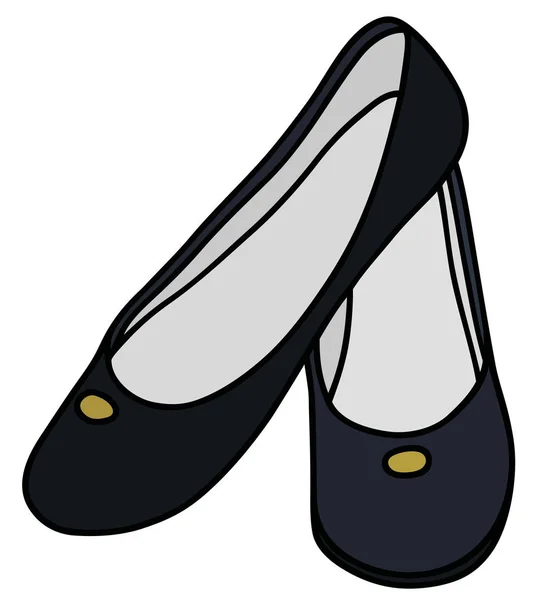 Chaussures sombres basses pour femmes — Image vectorielle
