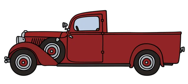 Vintage red delivery car — Stock Vector