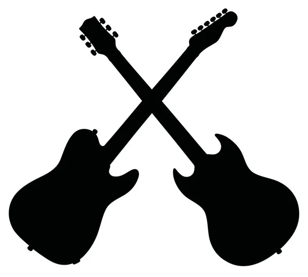 Dos guitarras eléctricas — Vector de stock