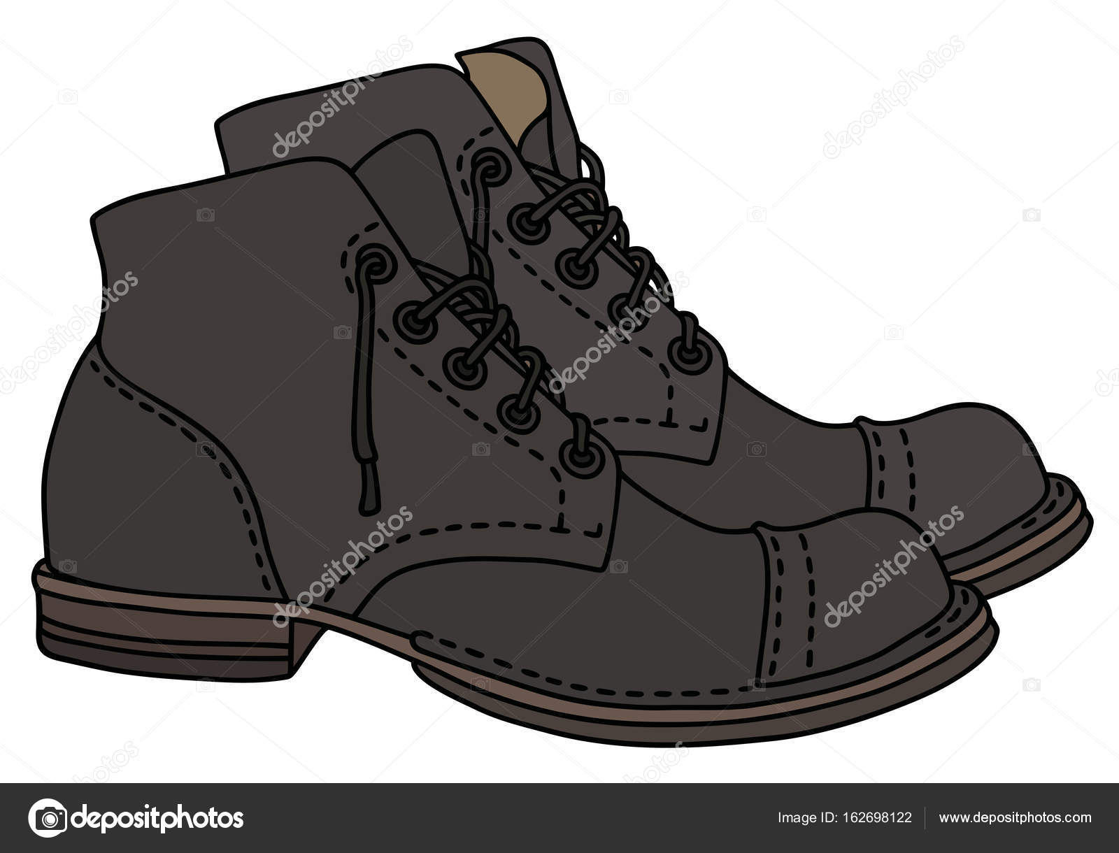 leather shoes vector