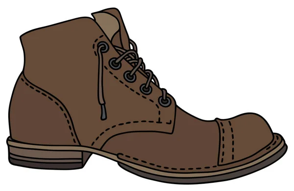 Zapato de cordones viejo — Vector de stock