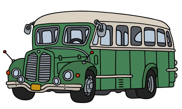 Autobus verde classico — Vettoriale Stock