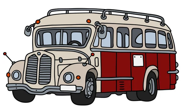 Autobus classico rosso — Vettoriale Stock