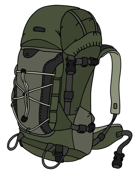 Khaki stor ryggsäck — Stock vektor