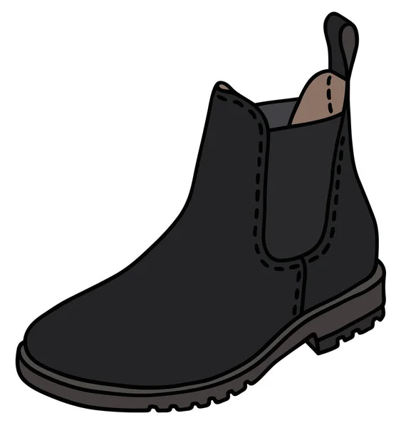 Schwarze Birnenstiefel — Stockvektor