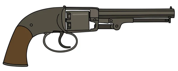 Amerikanischer Oldtimer-Revolver — Stockvektor