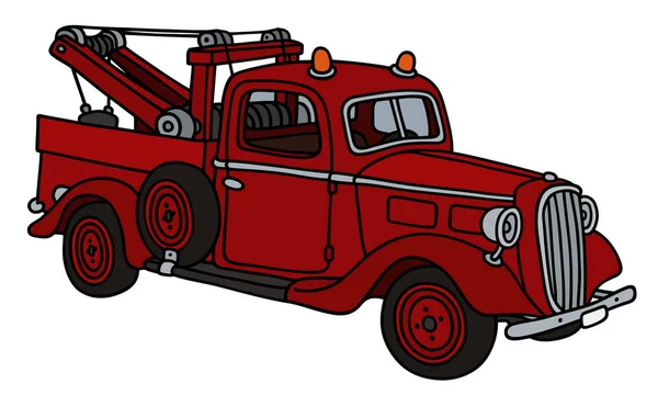 Classic, mały pojazd ciężarowy wrecking — Wektor stockowy