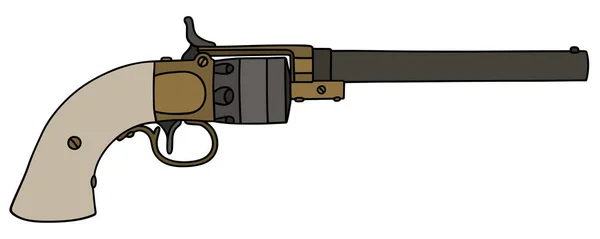 Vintage lange revolver — Stockvector