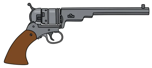 Vintage długie amerykański pistolet — Wektor stockowy