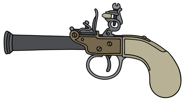 Pistola de percusión histórica — Vector de stock