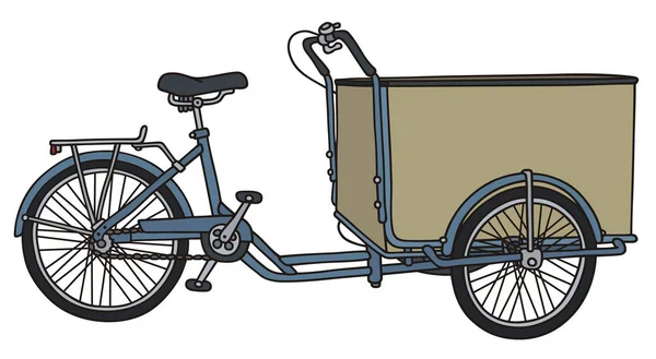 Classic freight tricycle rickshaw — Stock Vector