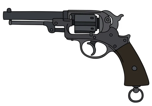 Revolver militar vintage — Vetor de Stock