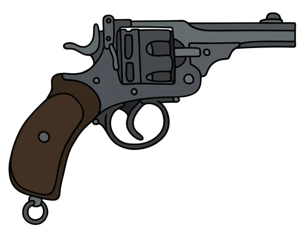 Klassischer kurzer Revolver — Stockvektor