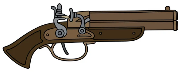 Pistolet à percussion vintage — Image vectorielle