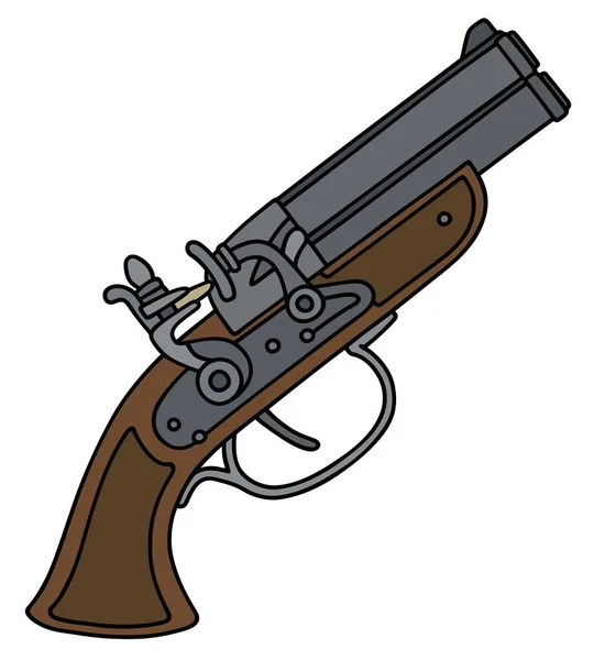 Винтажный ударный пистолет — стоковый вектор