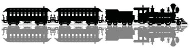 Vintage Amerikan buharlı tren