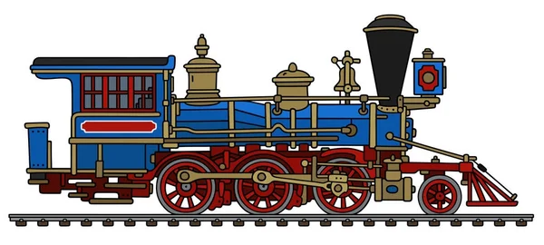 Locomotive vapeur américaine vintage — Image vectorielle