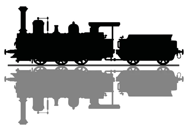 Oldtimer-Dampflokomotive — Stockvektor