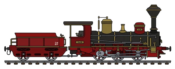 Historische Dampflokomotive — Stockvektor