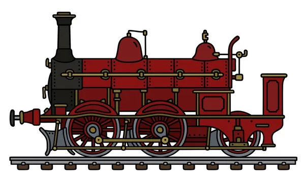 Locomotora de vapor histórica — Vector de stock