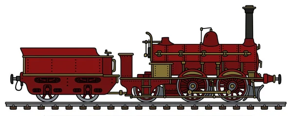 Locomotora de vapor histórica — Vector de stock