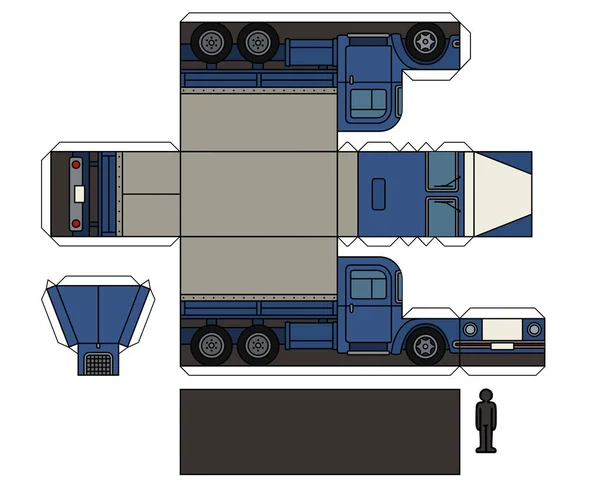 Papierowy model stara ciężarówka — Wektor stockowy