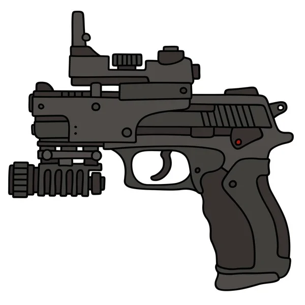 Handgun com mira laser — Vetor de Stock