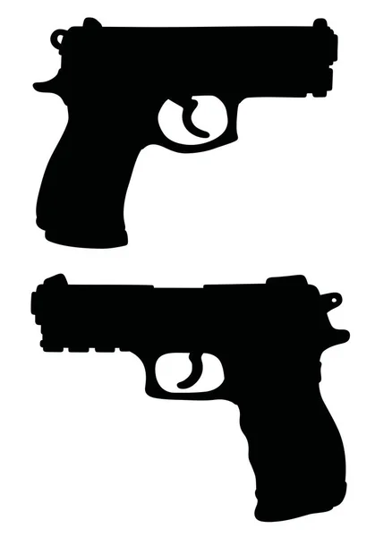 Dos pistolas automáticas — Vector de stock