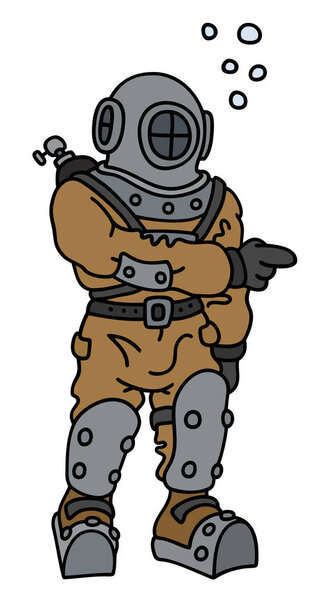 Винтажный глубоководный водолаз
