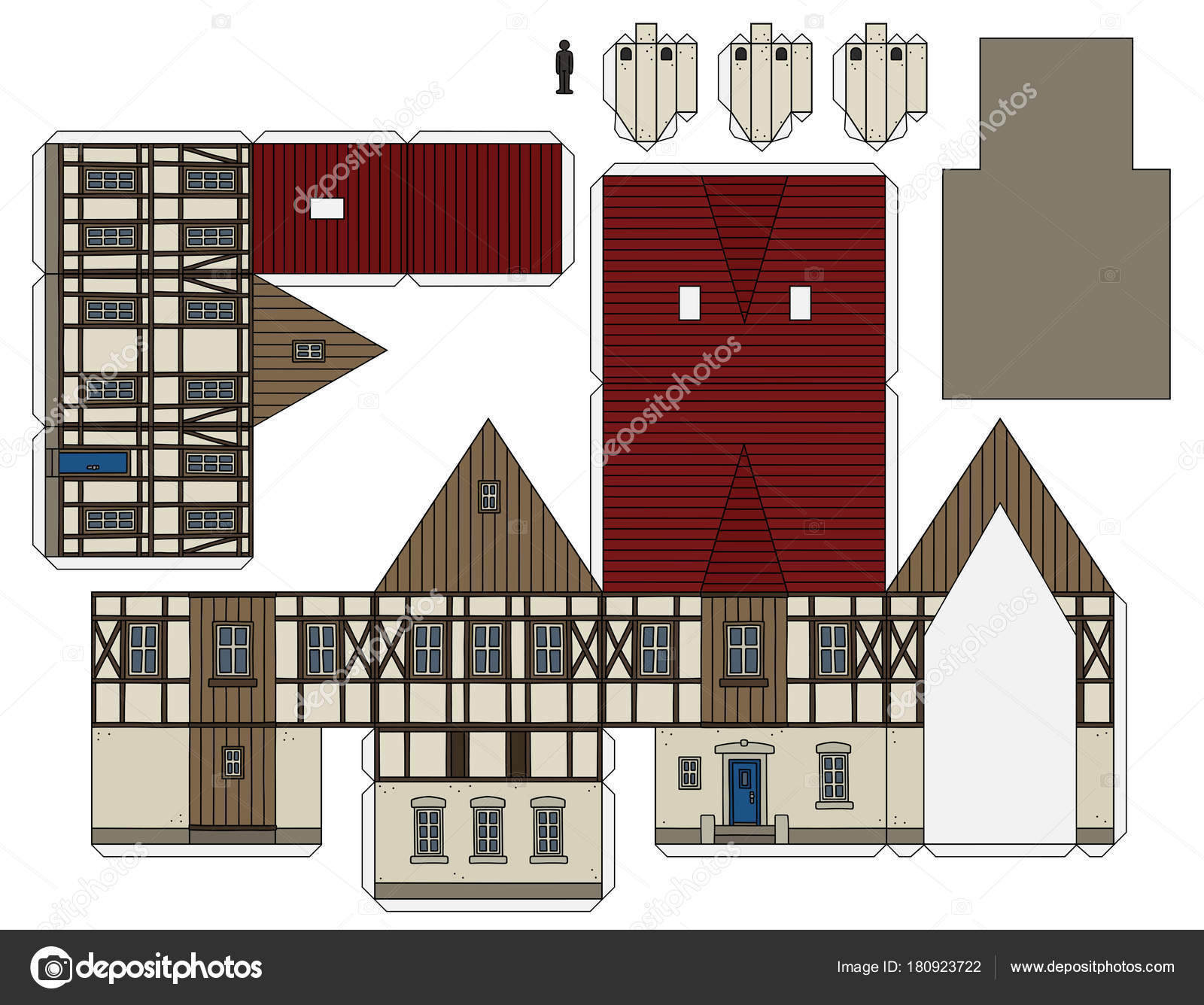 Hardwood Saws Template Window Picture Old Fire Engine with Timbered House 25cm Erzgebirge
