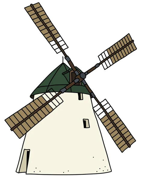 Hand Drawing Old Strone Windmill — Stock Vector