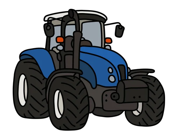 Blue Heavy Tractor — Stock Vector