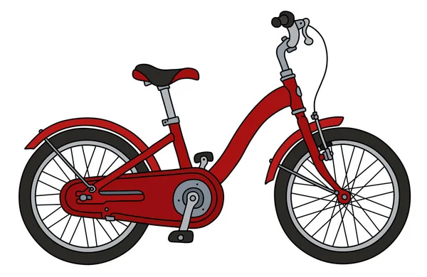 Funny Classical Red Bicycle — Stock Vector