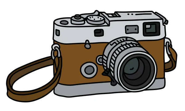 Desenho Vetorial Uma Câmera Fotográfica Retro — Vetor de Stock