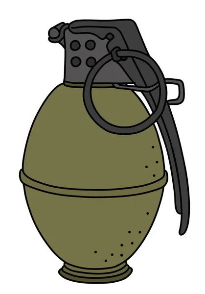 Vieille Grenade Offensive Kaki — Image vectorielle