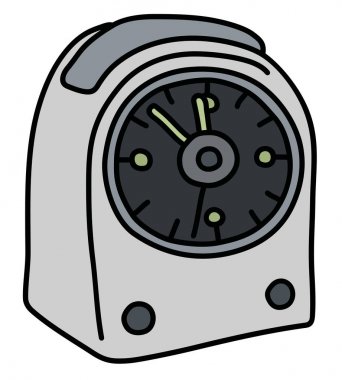 Bir ışık küçük plastik çalar saat vektör çizim