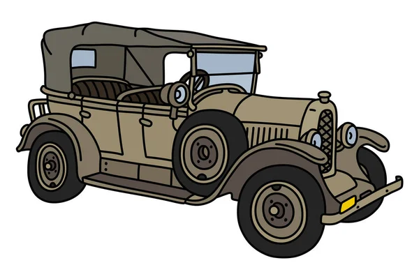 Vector Illustration Vintage Military Convertible — Stock Vector