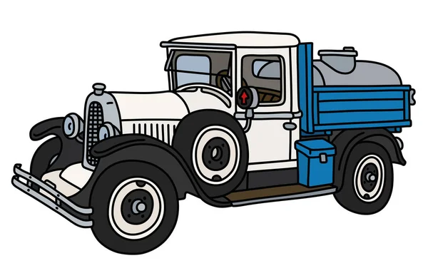 Vector Illustration Vintage Dairy Tank Truck — Stock Vector