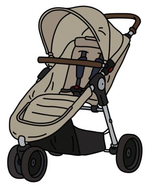 Hafif bir spor koltuk pusetinin vektörleştirilmiş el çizimi