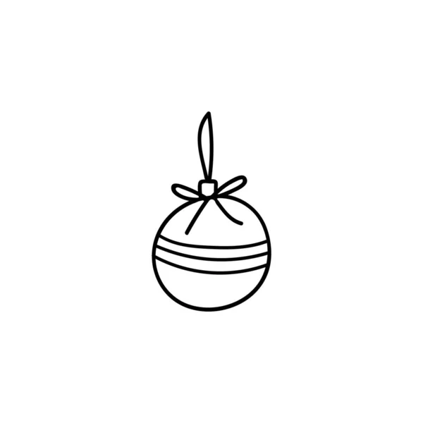 Weihnachtsball Ikone Winterurlaub Vektorillustration — Stockvektor