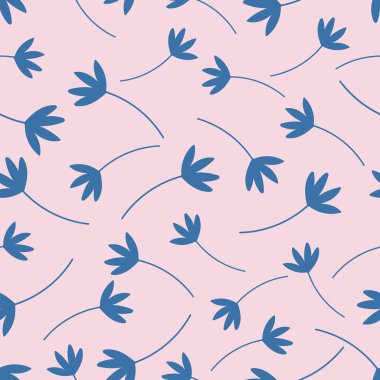 Çiçekler pürüzsüz desen, vektör çizimi 