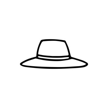 Liner şapka simgesi, Noel konsepti, basitçe vektör illüstrasyonu