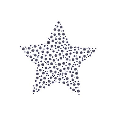 Beyaz zemin üzerinde yıldız olan mutlu noel kartı şablonu, basitçe vektör çizimi